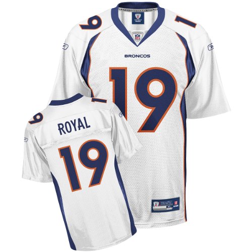 Reebok Denver Broncos Eddie Royal Replica White Jersey XX Large