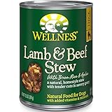 Wellness Thick & Chunky Lamb & Beef Stew Natural Wet Canned Dog Food, 12.5-Ounce Can (Pack of 12)