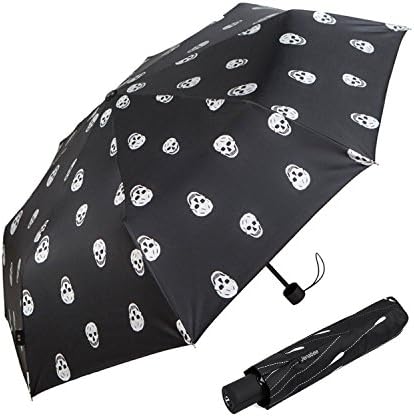 Jenabee® Skull Print Golden Coated Anti-Heat UV-Proof Vinyl Umbrella Strong Sun Block Umbrella Outdoor Parasol
