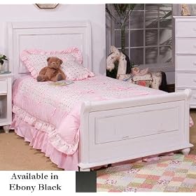 Kush Furniture 1011bk Summerland Twin Post Panel Bed in Ebony Black Finish by Kush Furniture