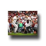Autographed Brian Wilson 8-by-10 inch unframed 2010 World Series celebration photo (MLB Authenticated)
