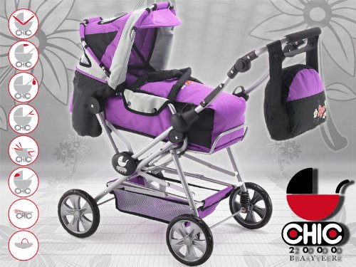 Bayer Chic 2000 Gro&szlig;er Kombi-Puppenwagen Road Star Purple Preisvergleich