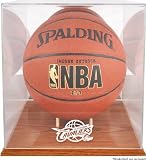 Cleveland Cavaliers Team Logo Basketball Display Case | Details: Oak Base, Mirror Back