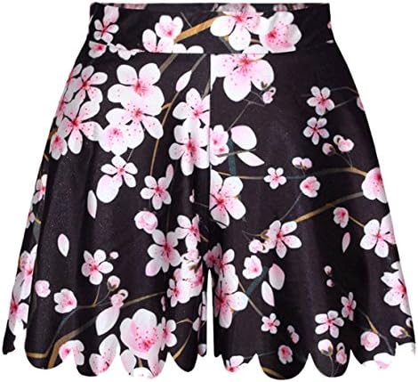 Massa Womens Fashion Digital Print Culottes Shorts (One Size, Sakura)