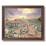 African American Black Laundry Day Sharecroppers Wall Picture Cherry Framed Art Print