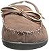 isotoner Men's Genuine Suede Moccasin Slipper with Sherpa Lining