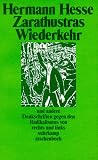 Produkt-Bild: Zarathustras Wiederkehr: Ein Wort an die deutsche Jugend und andere Denkschriften gegen den Radikalismus von rechts und links (suhrkamp taschenbuch)