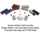 Trademark Poker 1000 Suited 11.5g Poker Chips Texas Hold em Set