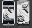 Apple iPhone Premium Vinyl Skin - Drawing Hands (GelaSkins Brand) Made in Canada