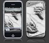 Apple iPhone Premium Vinyl Skin - Drawing Hands (GelaSkins Brand) Made in Canada