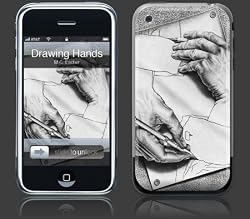 Apple iPhone Premium Vinyl Skin - Drawing Hands (GelaSkins Brand) Made in Canada