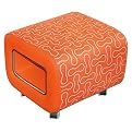 Broadway Ottoman - Orange Graphic