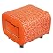 Broadway Ottoman - Orange Graphic