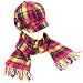 Tartan Plaid Cadet Hat Softer than Cashmere Scarf? Set Fuchsia with Multiple colors
