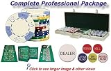 Triple Crown 500 Clay Composite 11.5 gr Poker Chip Set W/Dealer Button Pack & Casino Layout