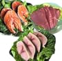 Fresh Fish Steak Sampler, 2 lbs. Each of Salmon, Sword, and Tuna Steaks