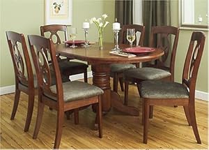 7 Piece Dakota Dining Room Set Golden Cherry