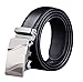 Soft Direct Men's Leather Belt Sliding Buckle 35mm Ratchet Belt Black