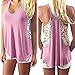 Creazy® Women Summer Lace Vest T Shirt Casual Blouse Tank Tops (XL)