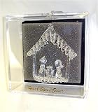Holy Family Nativity Spun Glass Christmas Ornament