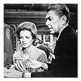 Ronald Reagan And Angie Dickinson B&W Matte Photograph - 12x12 Inches