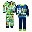Toddler Boys' Sleepwear Disney Pixar Toy Story 3 Blue/Green 4 pc PJ Set