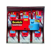 Scotch Heavy Duty Packaging Tape, 2 Inches x 800 Inches, 6 Rolls (142-6)