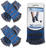 Yoga[Addict]&trade; Yoga Toeless Socks (in 10 Colors), 2 Pairs Value Pack Set