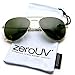 zeroUV - Original Classic Metal Standard Aviator Sunglasses - Nickel Plated Frame