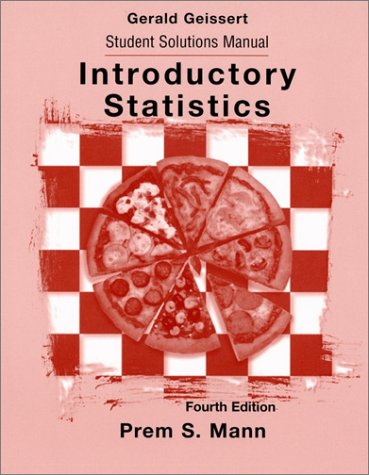 Introductory Statistics (Student Solutions Manual)