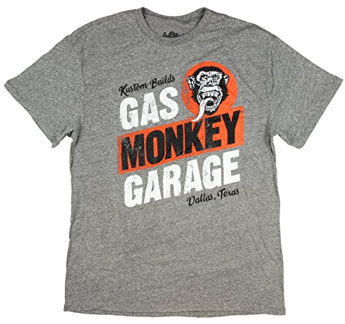 Gas Monkey Garage Kustom Builds Dallas T-Shirt Grey