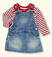 2 Piece Pure Cotton Denim Pinafore Outfit