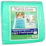 NorthShore Premium Green Super-Absorbent Underpads, Ultra Large Size 36 x 36, Case/60