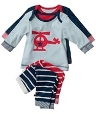 Boys Planes Rib Pyjamas - 2pk