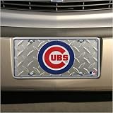 Chicago Cubs Diamond Metal License Plate