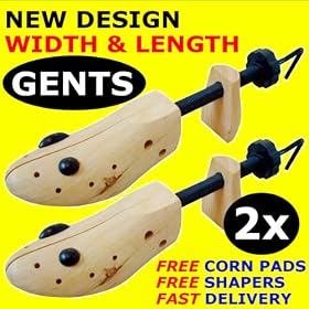 Shoe Stretchers GENT'S x 2 - FREE Corn Pads + FREE Shapers! Put an end to your bunions and blisters!