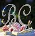 2 Swarovski Crystal Monogram Wedding Cake Topper Large Letters (A - Z)