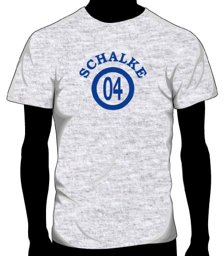 FC Schalke 04 Basic Logo Tee, Adult Medium - Ash Grey
