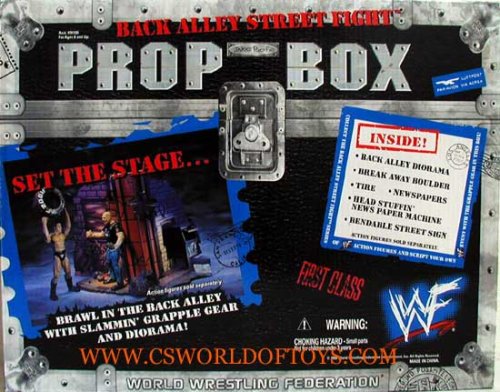 WWE / WWF 2000 - PROP BOX - BACK ALLEY STREET FIGHT - PLAYSET / DIORAMA