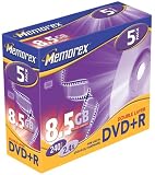 Memorex Double Layer DVD+R 2,4x Speed 5er Pack Jewel Case DVD-Rohlinge