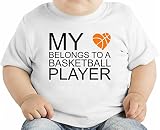 My Heart Belongs To A Basketball Player Slogan オーガニックベビーTシャツ 12 - 18 Months