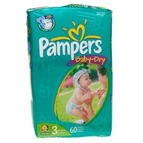 Pampers Baby-Dry Diapers, Size 3 (16-28 Lbs), Economy Plus Pack, 204 Diapers