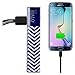 Halo Pocket Power Starlight 3000mAh Power Bank with Flash Light, Blue Chevron