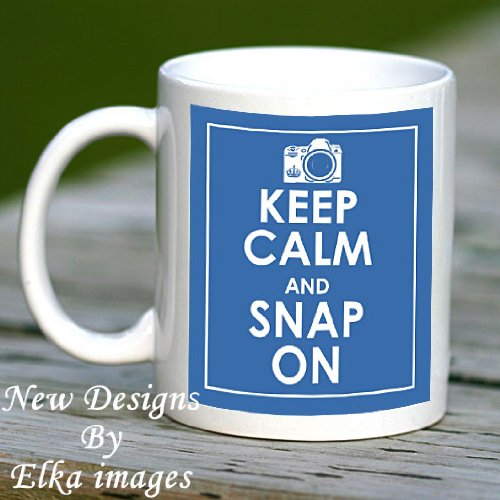 KEEP CALM SNAP ON, MUG, CUP, GIFT, PHOTOGRAPHY, 