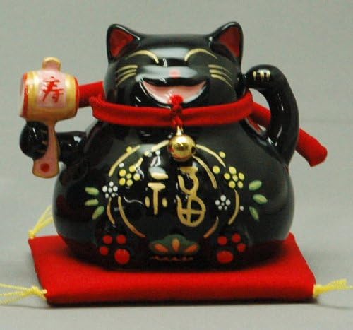 Black Fu cat mini of amulet ( piggy bank ) YM-10C