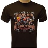 Heaven Won't Have Me.. Hell Is Afraid I'll Take Over Motorcycle T-shirt, Chopper T-shirts, Biker T-shirts