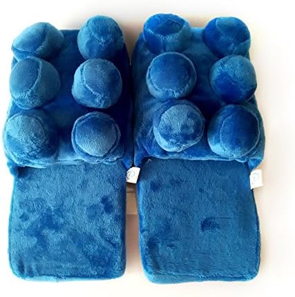 FireBeast Unisex Soft Plush Home Slippers Cute Cartoon Slippers (Block)