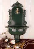 M�RCHENHAFTER GARTEN WANDBRUNNEN ALU GR�N ANTIK STIL