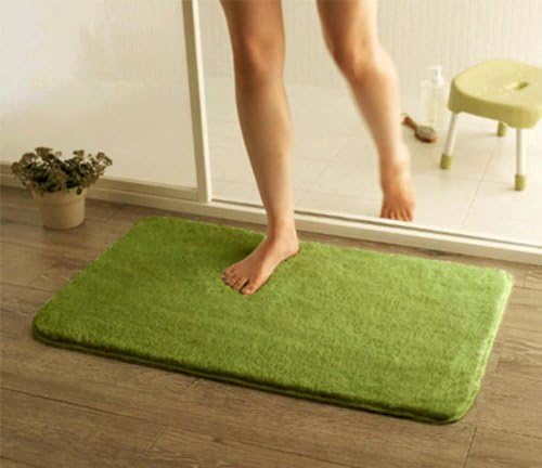 SoMarket colourful Non-slip mats bathroom absorbent mats doormat rug (grass green)