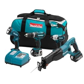 Makita LXT407 18-Volt LXT Lithium-Ion Cordless 4-Piece Combo Kit